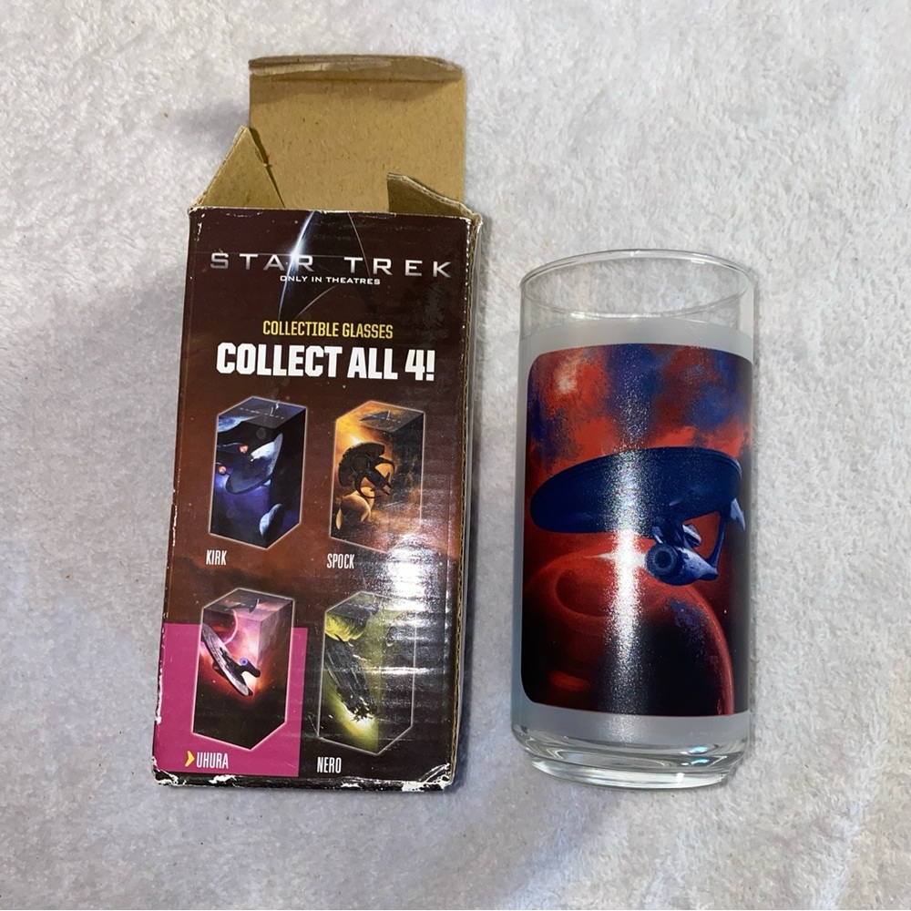 COLLECTIBLE BURGER KING STAR TREK MOVIE (2009) UHURA GLASS Cup Kitchen Drink Fun